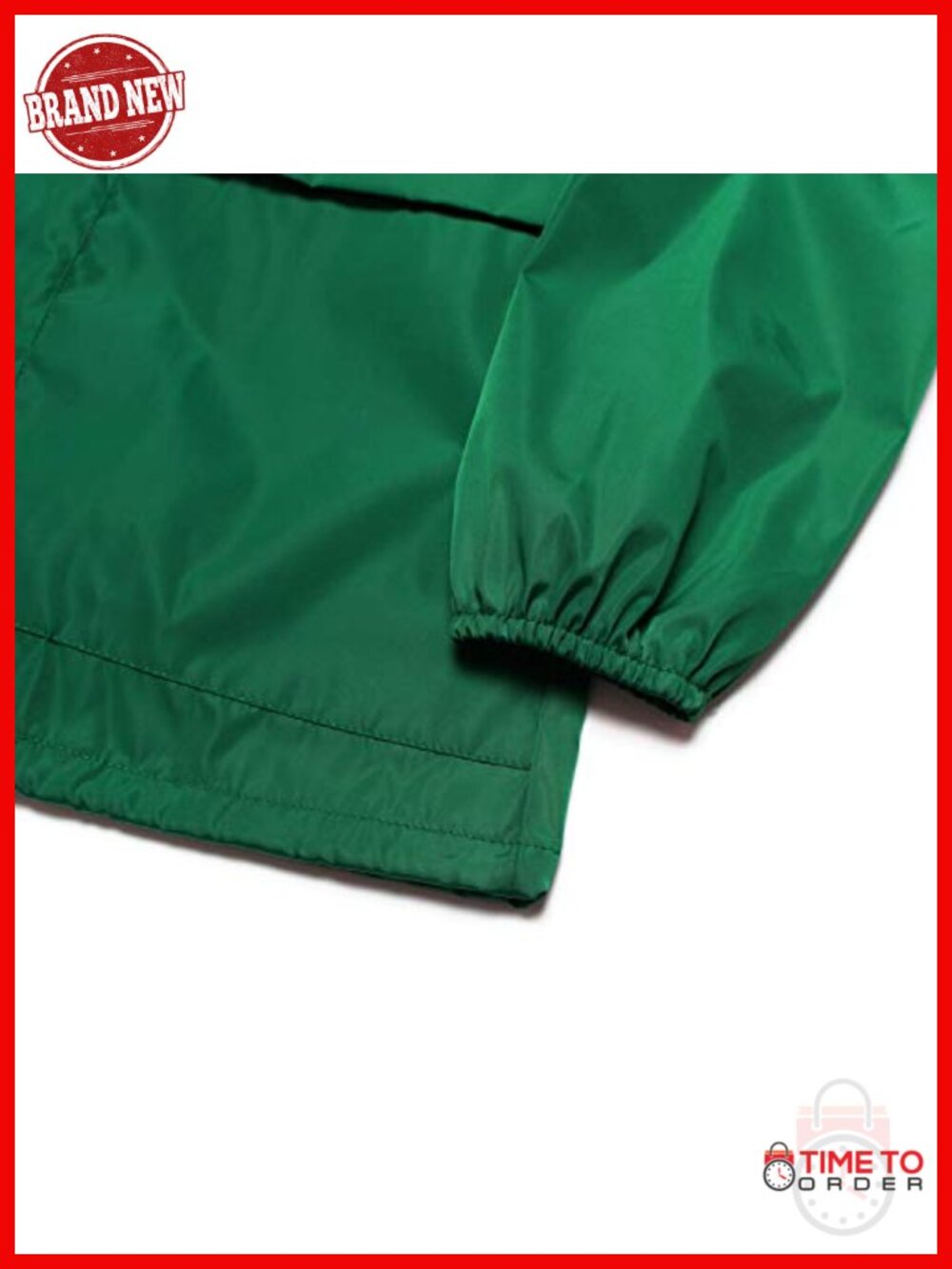 Waterproof Rain Jacket Hooded Lightweight Windbreaker with Pockets - Picture 4 of 6